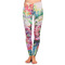 Watercolor Floral Ladies Leggings - Front