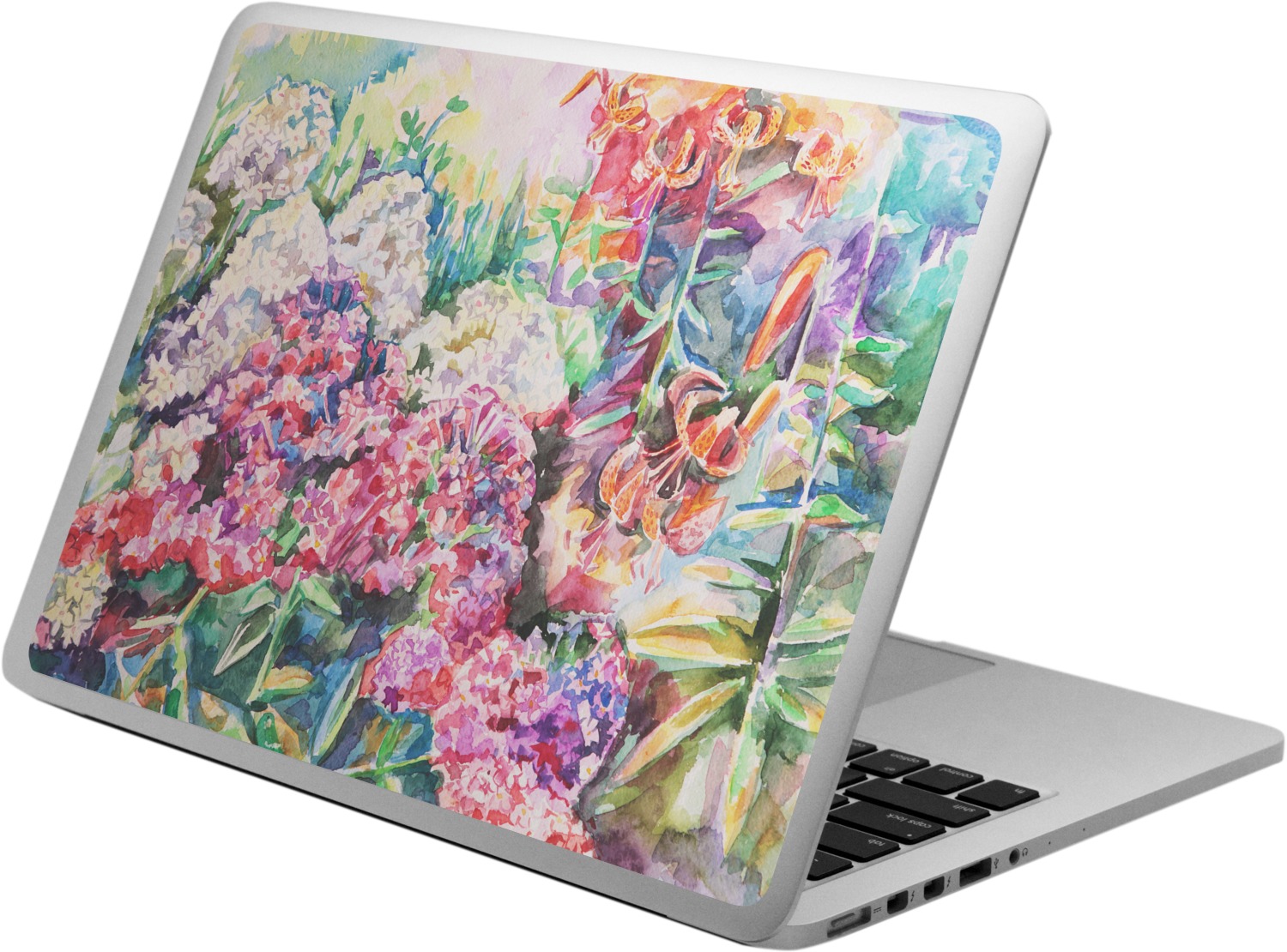 Watercolor Floral Laptop Skin Custom Sized YouCustomizeIt