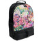 Watercolor Floral Large Backpack - Black - Angled View