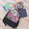 Watercolor Floral Large Backpack - Black - With Stuff
