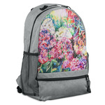 Watercolor Floral Backpack - Grey