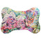 Watercolor Floral Bone Shaped Dog Food Mat