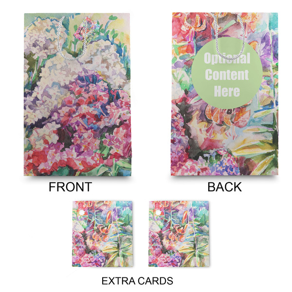Watercolor Floral Large Gift Bag - Approval