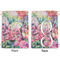 Watercolor Floral Large Laundry Bag - Front & Back View