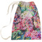Watercolor Floral Large Laundry Bag - Front View
