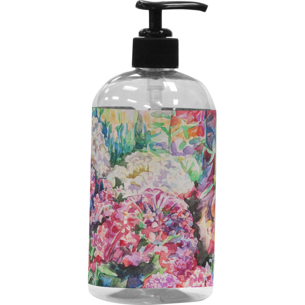 Custom Watercolor Floral Plastic Soap / Lotion Dispenser