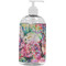 Watercolor Floral Plastic Soap / Lotion Dispenser (16 oz - Large - White)