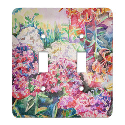Watercolor Floral Light Switch Cover (2 Toggle Plate)