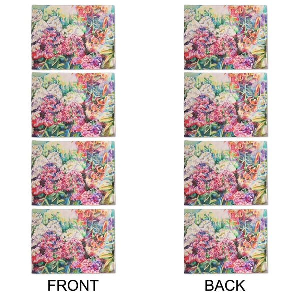 Watercolor Floral Linen Placemat - APPROVAL Set of 4 (double sided)