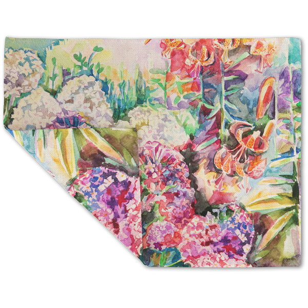 Custom Watercolor Floral Double-Sided Linen Placemat - Single