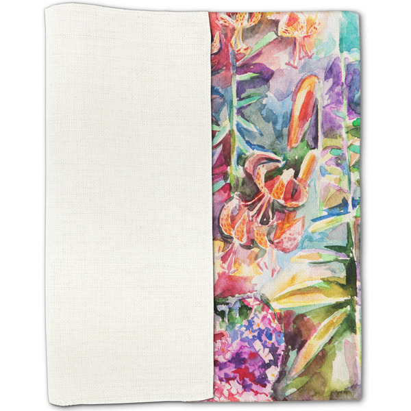 Watercolor Floral Linen Placemat - Folded Half