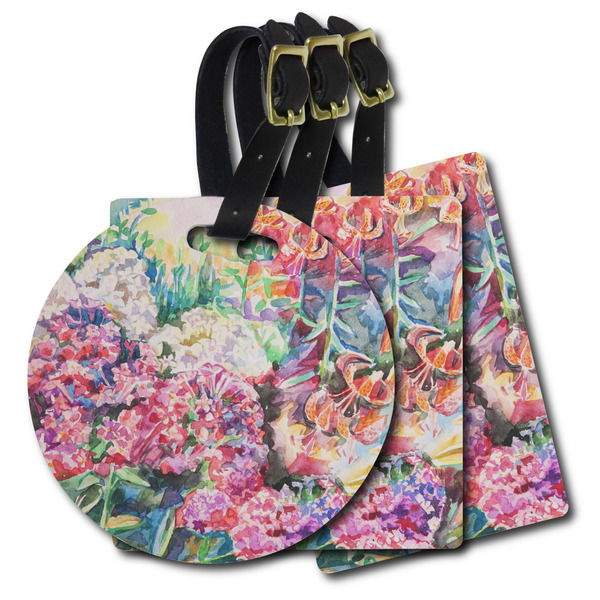 Custom Watercolor Floral Plastic Luggage Tag