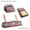 Watercolor Floral Mahogany Desk Accessories