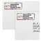 Watercolor Floral Mailing Labels - Double Stack Close Up