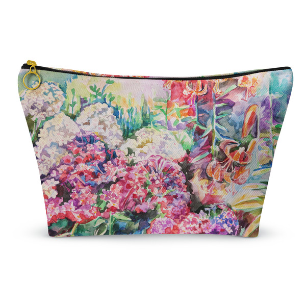 Custom Watercolor Floral Makeup Bag - Large - 12.5"x7"