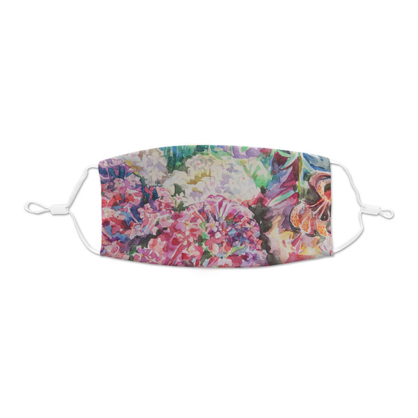 Custom Watercolor Floral Kid's Cloth Face Mask - XSmall