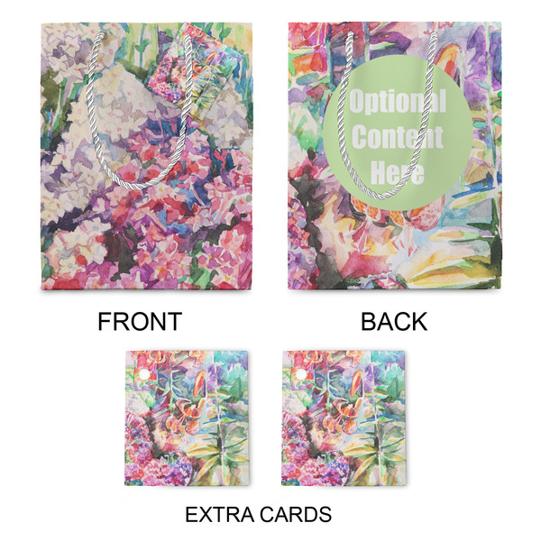 Watercolor Floral Medium Gift Bag - Approval