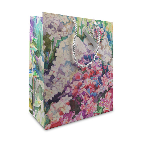 Custom Watercolor Floral Medium Gift Bag