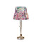 Watercolor Floral Poly Film Empire Lampshade - On Stand