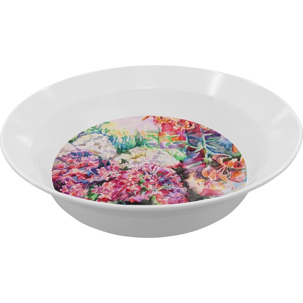 Custom Watercolor Floral Melamine Bowl - 12 oz