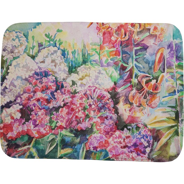 Custom Watercolor Floral Memory Foam Bath Mat - 48"x36"