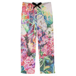 Watercolor Floral Mens Pajama Pants - L