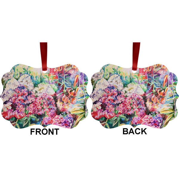 Watercolor Floral Metal Benilux Ornament - Front and Back (APPROVAL)