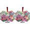 Watercolor Floral Metal Benilux Ornament - Front and Back (APPROVAL)