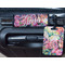 Watercolor Floral Metal Luggage Tag & Handle Wrap - In Context
