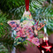 Watercolor Floral Metal Star Ornament - Lifestyle