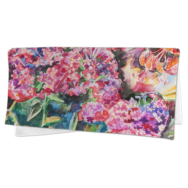 Watercolor Floral Microfiber Dish Rag - FOLDED (half)