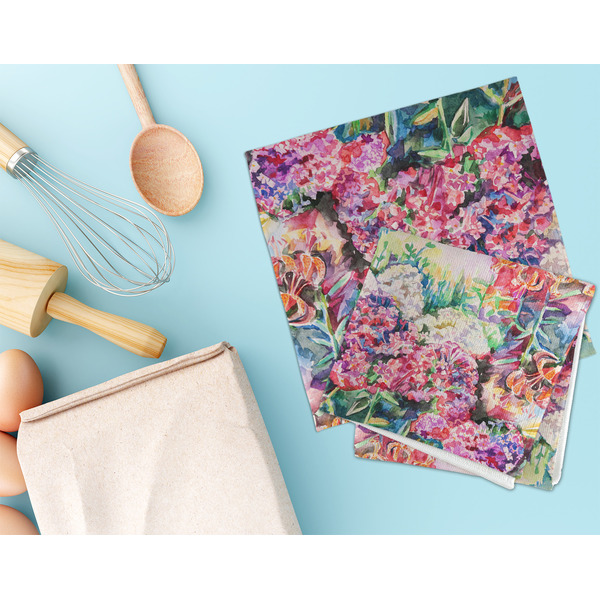 Watercolor Floral Microfiber Dish Rag - LIFESTYLE
