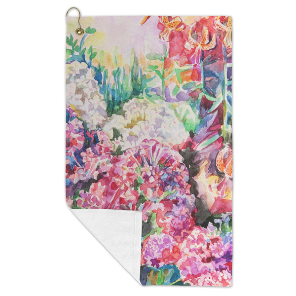 Watercolor Floral Microfiber Golf Towels - FOLD