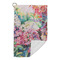 Watercolor Floral Microfiber Golf Towels Small - FRONT FOLDED