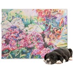 Watercolor Floral Dog Blanket - Large
