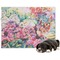 Watercolor Floral Microfleece Dog Blanket - Large
