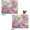 Watercolor Floral Microfleece Dog Blanket - Large- Front & Back
