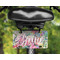 Watercolor Floral Mini License Plate on Bicycle