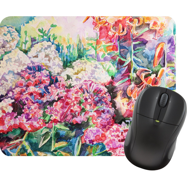 Custom Watercolor Floral Rectangular Mouse Pad