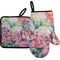 Watercolor Floral Right Oven Mitt & Pot Holder Set