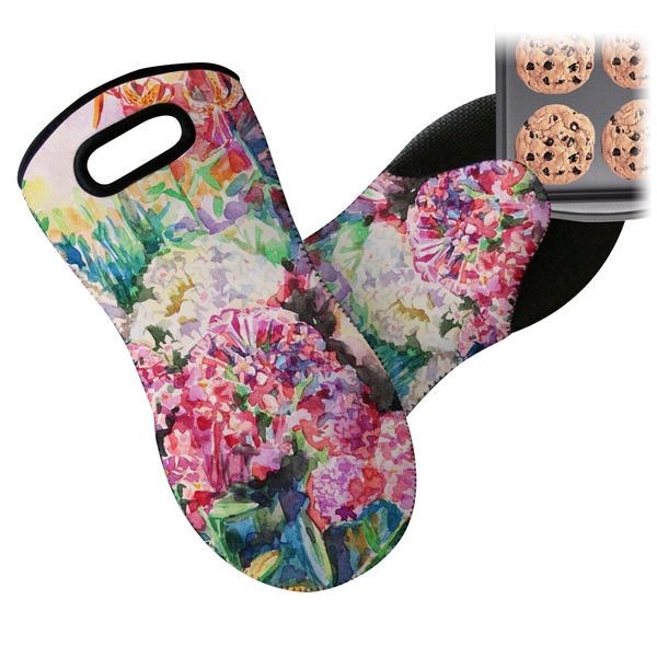 Watercolor Floral Neoprene Oven Mitt