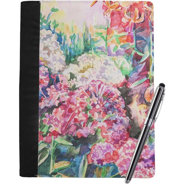 Custom Watercolor Floral Notebook Padfolio - Large