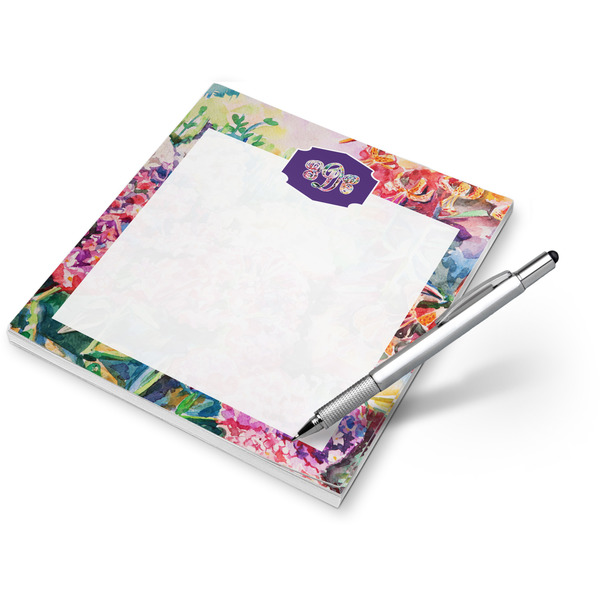 Custom Watercolor Floral Notepad