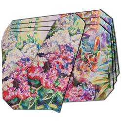Watercolor Floral Dining Table Mat - Octagon - Set of 4 (Double-SIded)