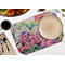 Watercolor Floral Octagon Placemat - Single front (LIFESTYLE) Flatlay