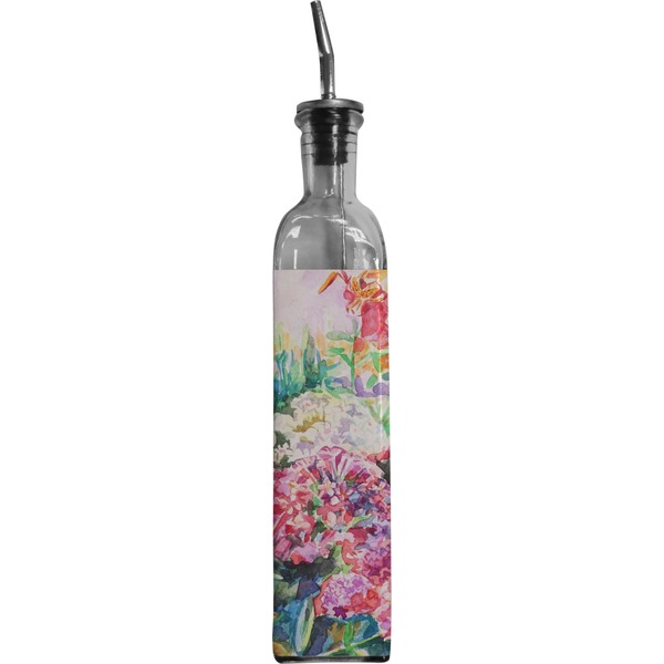 Custom Watercolor Floral Oil Dispenser Bottle