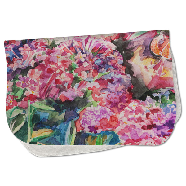 Custom Watercolor Floral Burp Cloth - Fleece