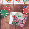 Watercolor Floral On Table with Poker Chips