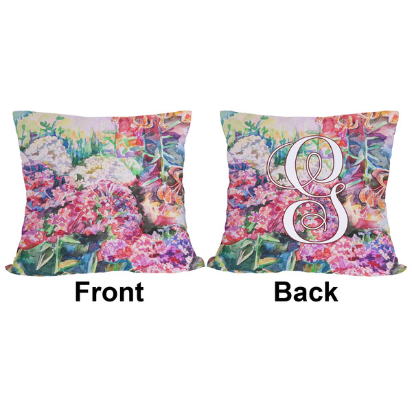 Watercolor Floral Outdoor Pillow - 16x16