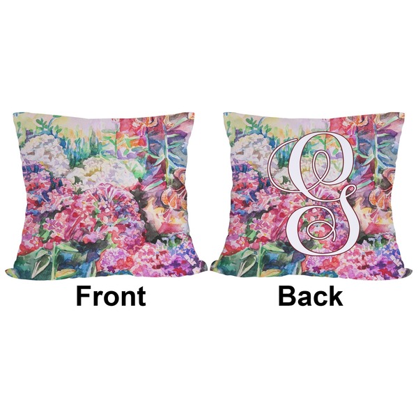 Watercolor Floral Outdoor Pillow - 18x18